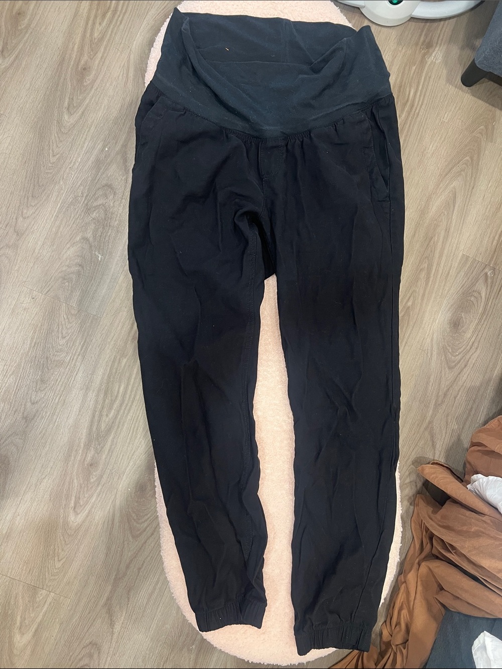 Black High-Waist Lounge Joggers